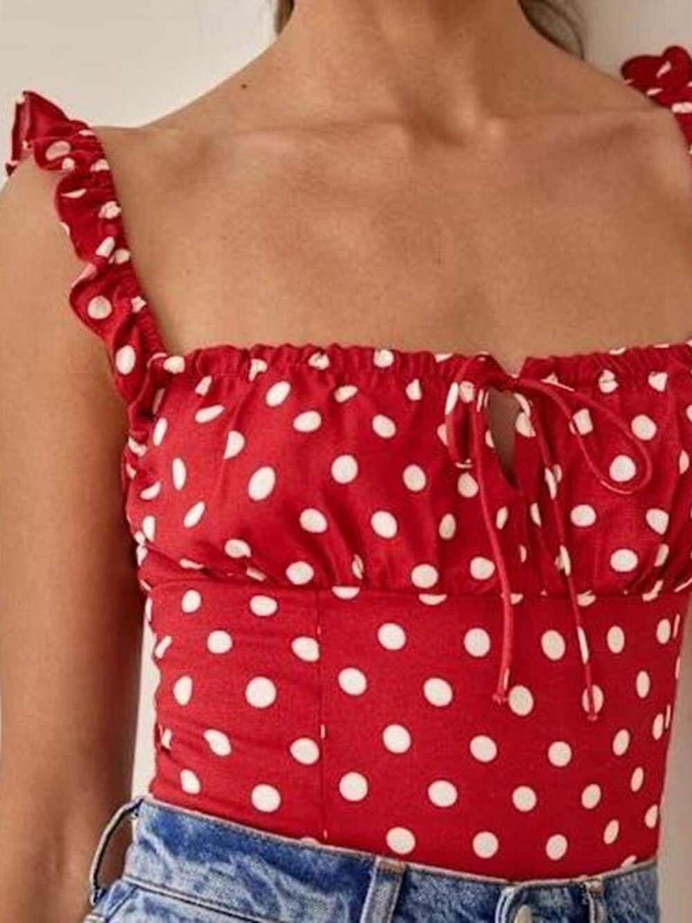 Reformation Cortese Polka Dot Tank Top, Sz 10